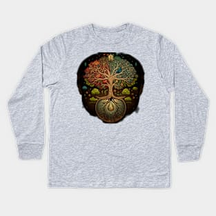 Tree of Life - Designs for a Green Future Kids Long Sleeve T-Shirt